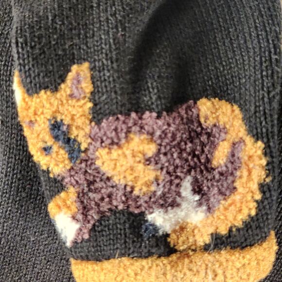 Y2K Christopher & Banks Cat Lady Zip-Up Cardigan Sweater Women's Medium - Picture 6 of 7